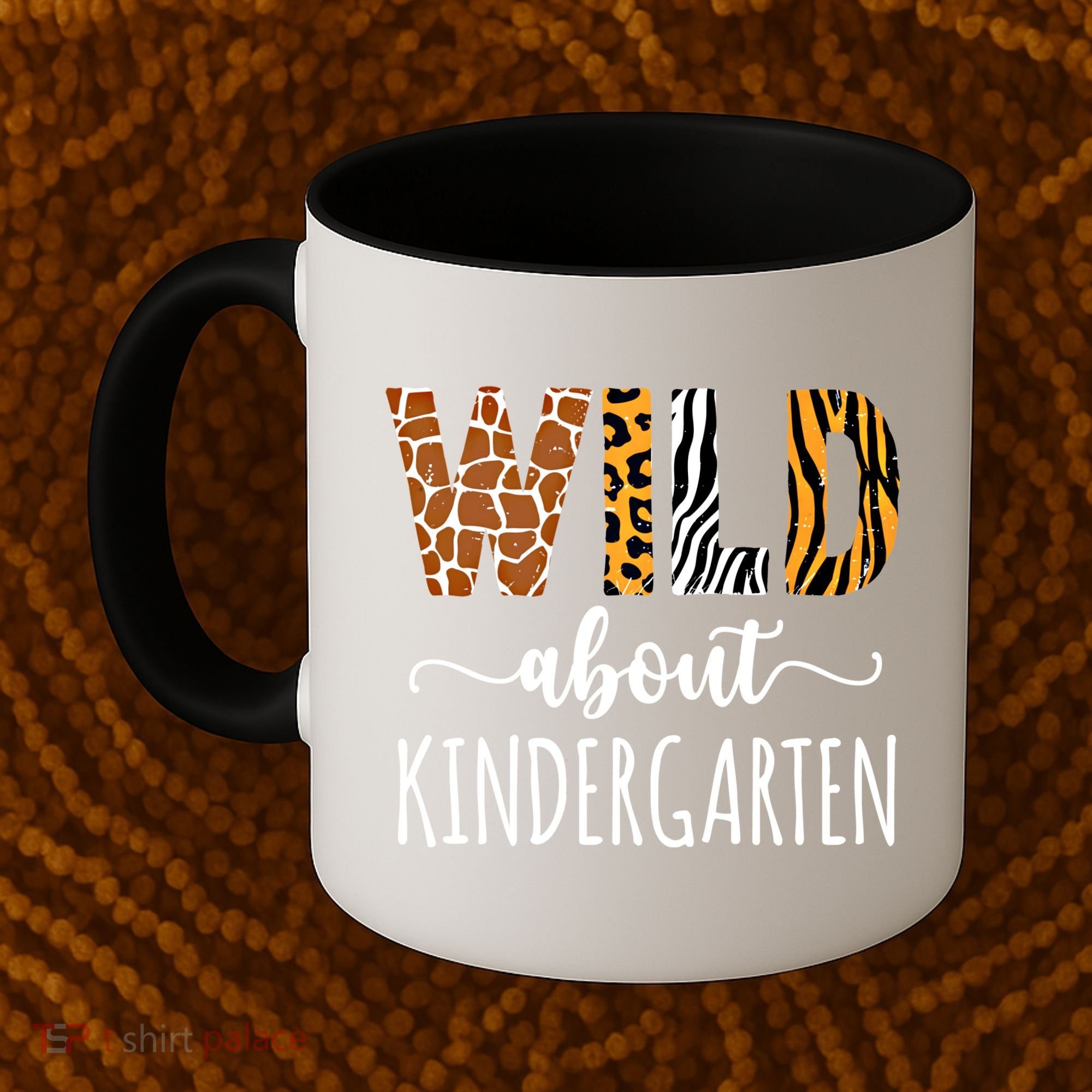 Wild About Kindergarten Teacher Leopard Print Gift Coffee Mug