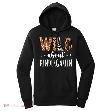 Wild About Kindergarten Teacher Leopard Print Gift Women's Hoodie