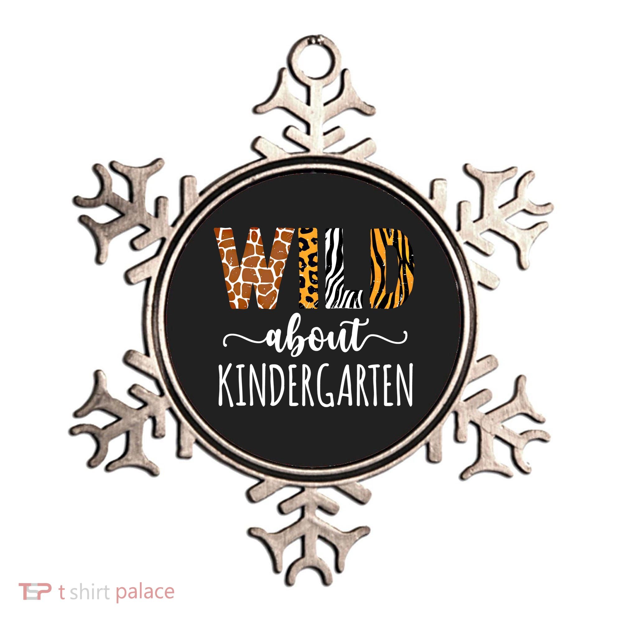 Wild About Kindergarten Teacher Leopard Print Gift Ornament