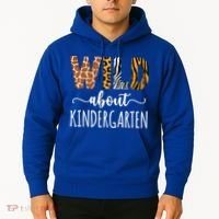 Wild About Kindergarten Teacher Leopard Print Gift Hoodie thumb 2