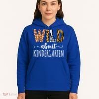 Wild About Kindergarten Teacher Leopard Print Gift Hoodie thumb 5