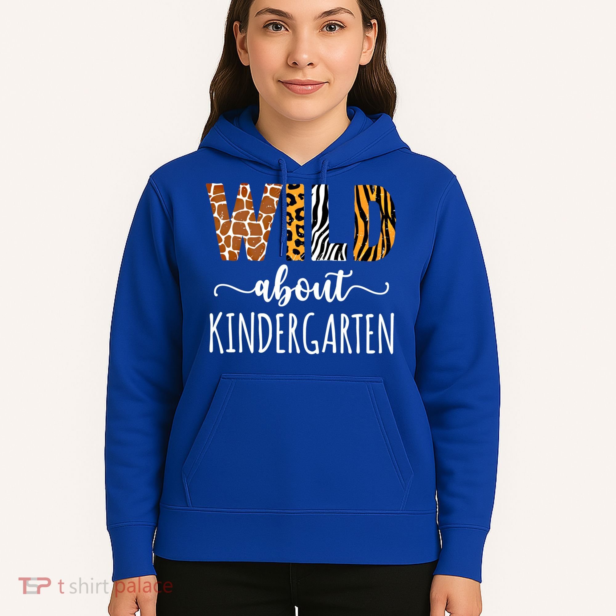 Wild About Kindergarten Teacher Leopard Print Gift Hoodie