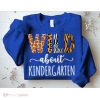 Wild About Kindergarten Teacher Leopard Print Gift Sweatshirt thumb 2