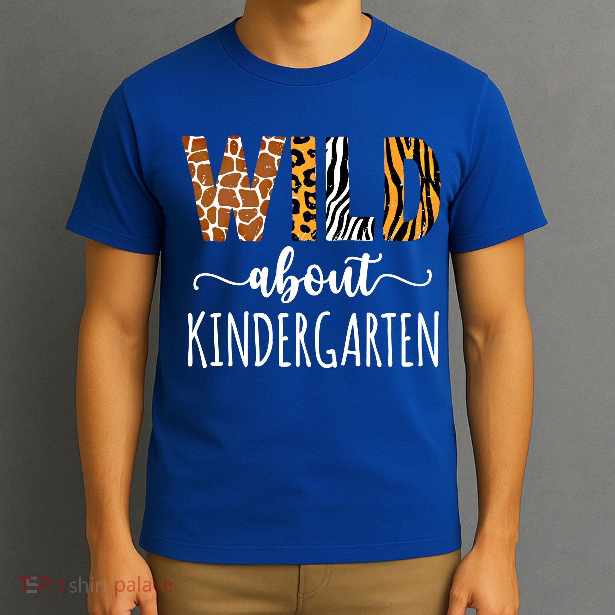 Wild About Kindergarten Teacher Leopard Print Gift T-Shirt