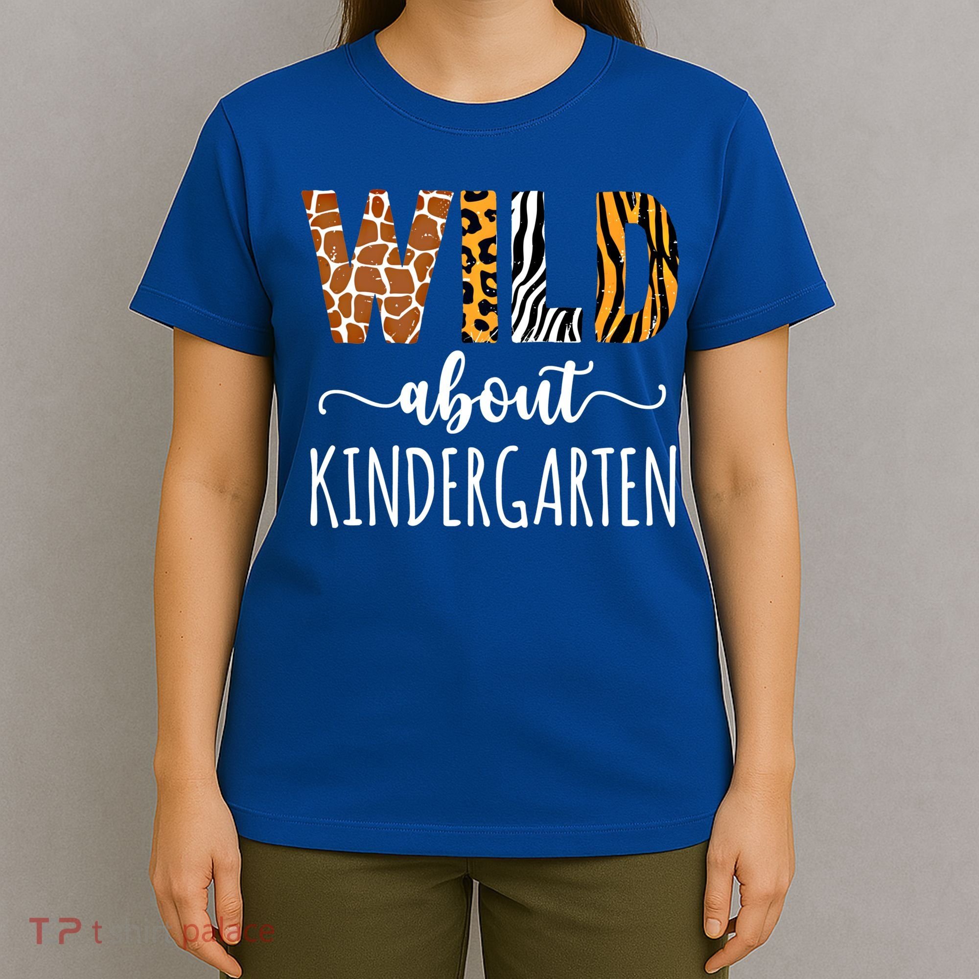 Wild About Kindergarten Teacher Leopard Print Gift T-Shirt