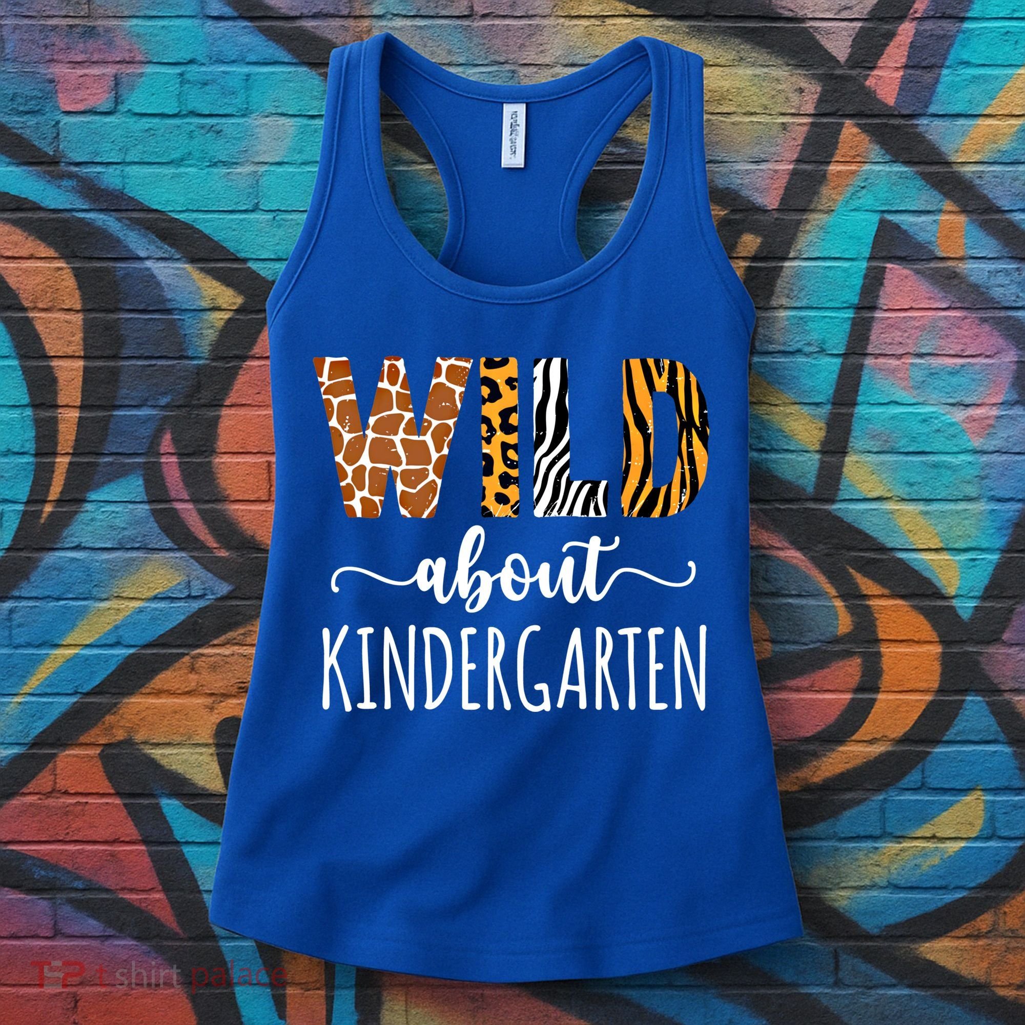 Wild About Kindergarten Teacher Leopard Print Gift Women's Tank Top