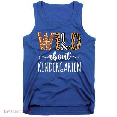 Wild About Kindergarten Teacher Leopard Print Gift Tank Top