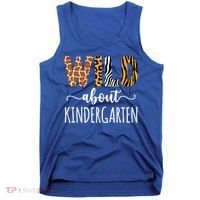 Wild About Kindergarten Teacher Leopard Print Gift Tank Top thumb 0