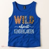 Wild About Kindergarten Teacher Leopard Print Gift Tank Top thumb 2