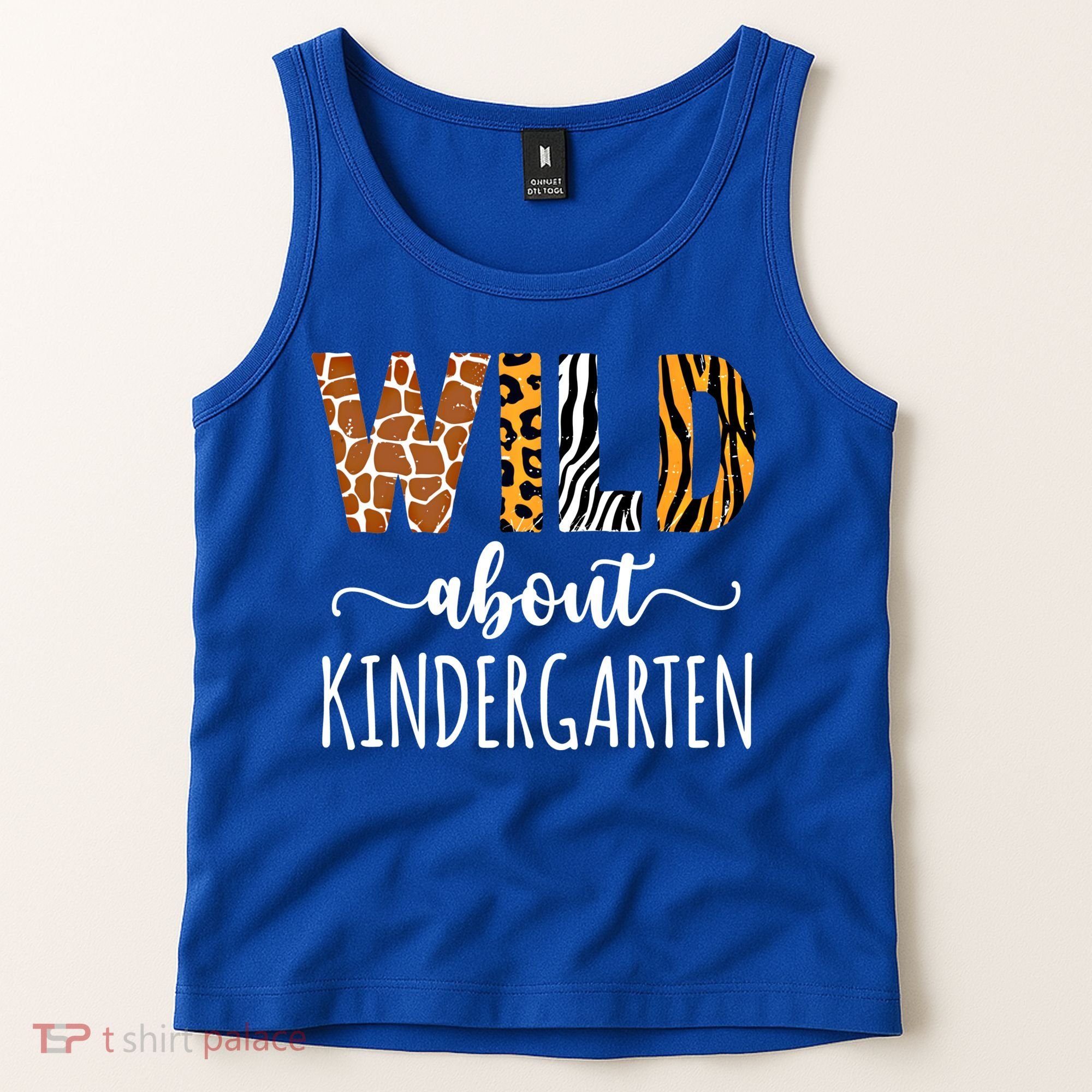 Wild About Kindergarten Teacher Leopard Print Gift Tank Top