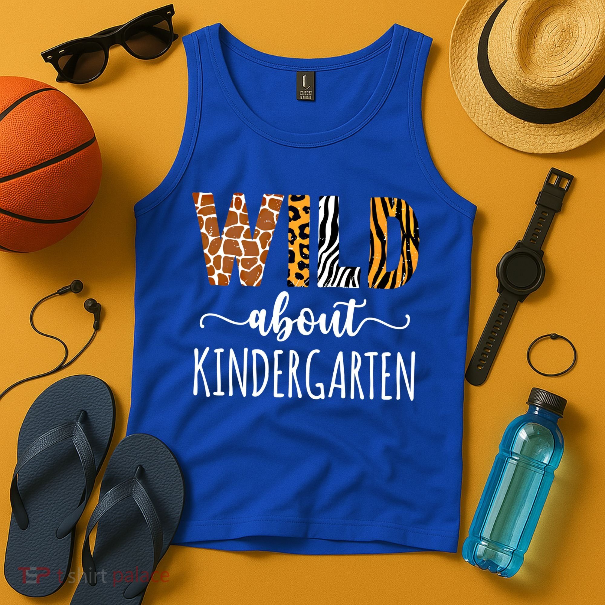 Wild About Kindergarten Teacher Leopard Print Gift Tank Top