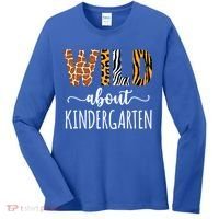 Wild About Kindergarten Teacher Leopard Print Gift Women's Long Sleeve Shirt thumb 0