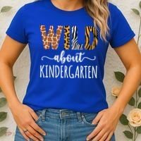 Wild About Kindergarten Teacher Leopard Print Gift Women's T-Shirt thumb 2