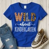 Wild About Kindergarten Teacher Leopard Print Gift Women's T-Shirt thumb 3