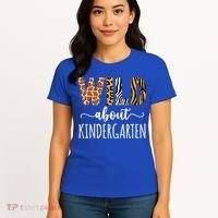 Wild About Kindergarten Teacher Leopard Print Gift Women's T-Shirt thumb 4