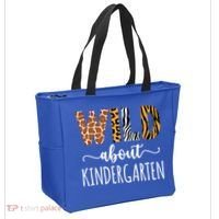 Wild About Kindergarten Teacher Leopard Print Gift Tote Bag thumb 2