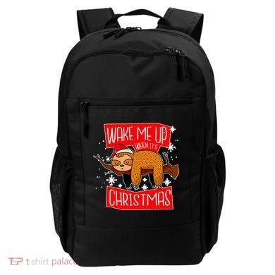 Wake Me Up When It's Christmas Funny Sloth Backpack