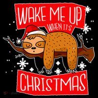 Wake Me Up When It's Christmas Funny Sloth Coffee Mug thumb 5