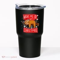 Wake Me Up When It's Christmas Funny Sloth Tumbler thumb 0