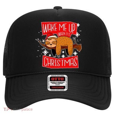 Wake Me Up When It's Christmas Funny Sloth Hat