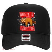 Wake Me Up When It's Christmas Funny Sloth Hat thumb 0