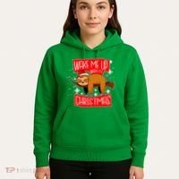 Wake Me Up When It's Christmas Funny Sloth Hoodie thumb 5