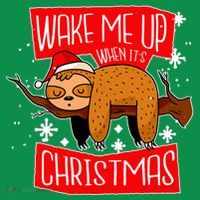 Wake Me Up When It's Christmas Funny Sloth Women's T-Shirt thumb 6