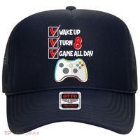 Wake Up Turn Eight Game All Day 8th Birthday Hat thumb 0