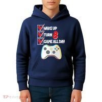 Wake Up Turn Eight Game All Day 8th Birthday Kids Hoodie thumb 4