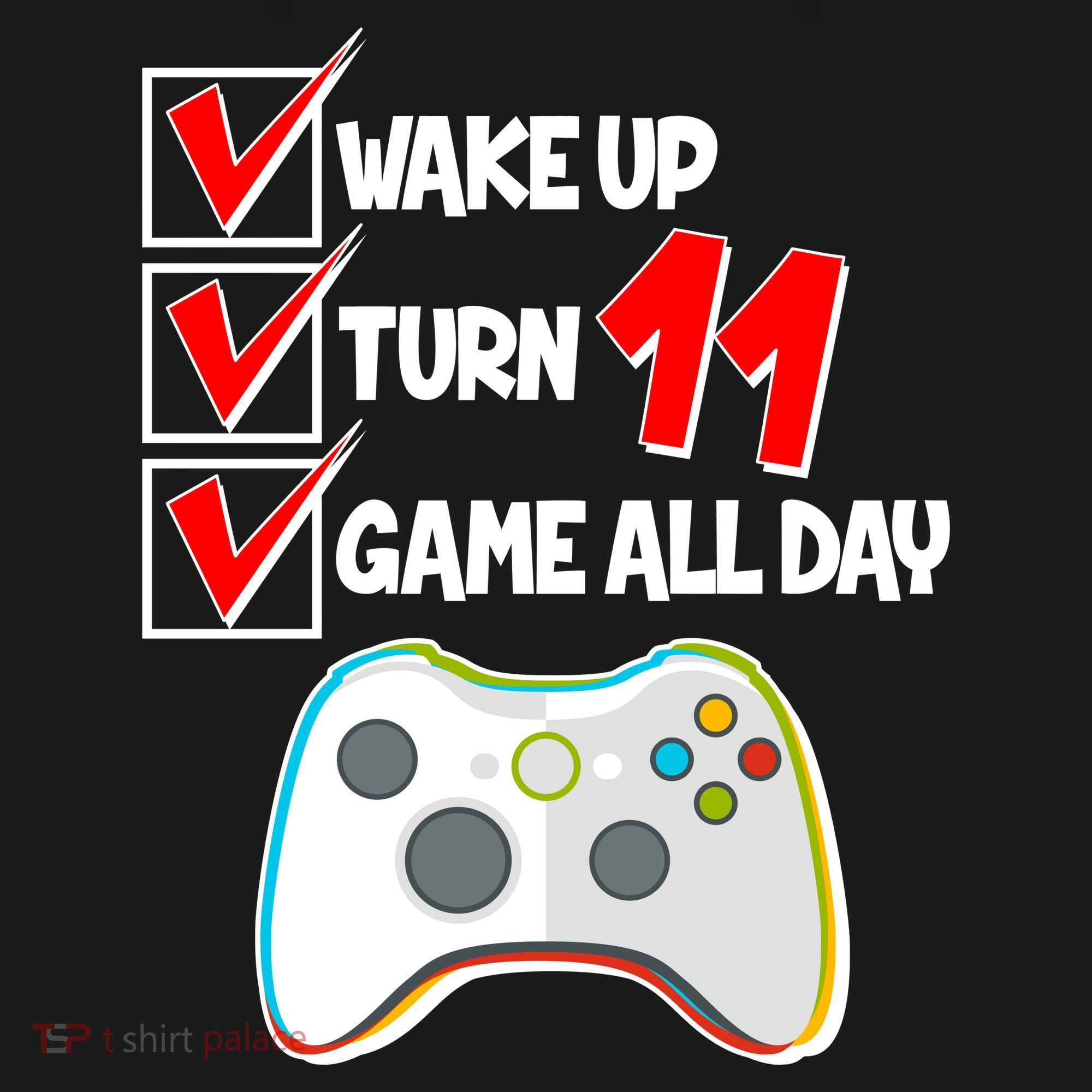 Wake Up Turn Eleven Game All Day 11th Birthday Doggie Tank