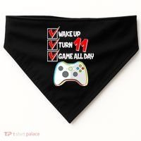 Wake Up Turn Eleven Game All Day 11th Birthday USA-Made Doggie Bandana thumb 0