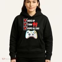 Wake Up Turn Eleven Game All Day 11th Birthday Hoodie thumb 5
