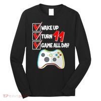 Wake Up Turn Eleven Game All Day 11th Birthday Long Sleeve Shirt thumb 0
