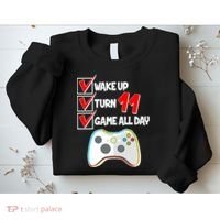 Wake Up Turn Eleven Game All Day 11th Birthday Sweatshirt thumb 2