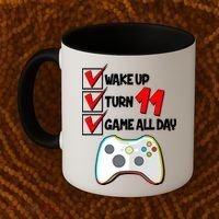 Wake Up Turn Eleven Game All Day 11th Birthday Coffee Mug thumb 2