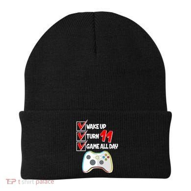 Wake Up Turn Eleven Game All Day 11th Birthday Beanie