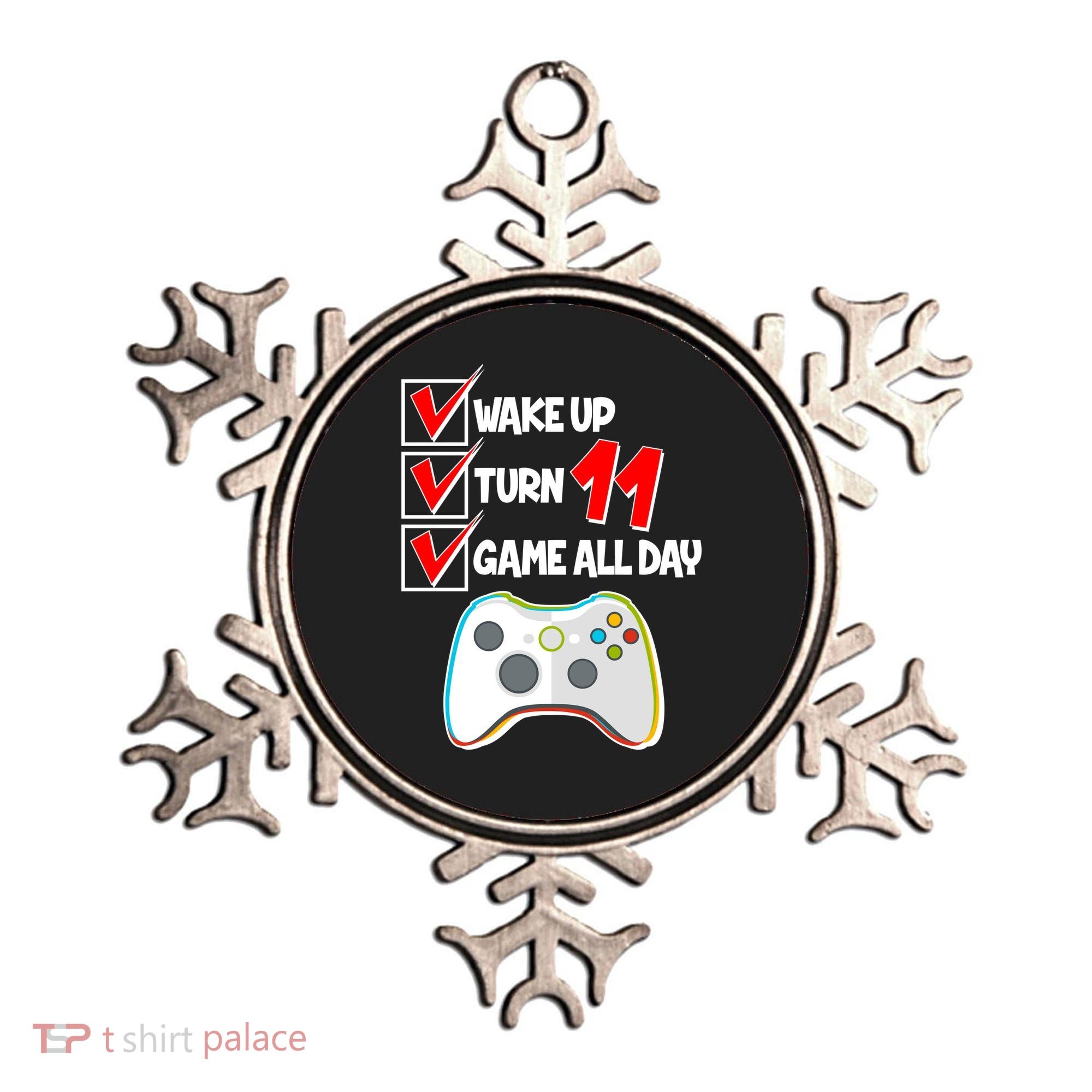 Wake Up Turn Eleven Game All Day 11th Birthday Ornament
