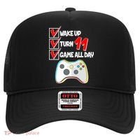 Wake Up Turn Eleven Game All Day 11th Birthday Hat thumb 0