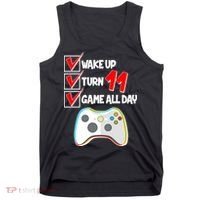 Wake Up Turn Eleven Game All Day 11th Birthday Tank Top thumb 0