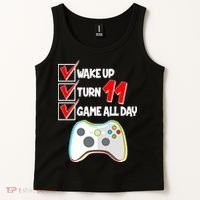 Wake Up Turn Eleven Game All Day 11th Birthday Tank Top thumb 2