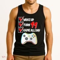 Wake Up Turn Eleven Game All Day 11th Birthday Tank Top thumb 3