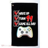 Wake Up Turn Eleven Game All Day 11th Birthday Golf Towel thumb 0