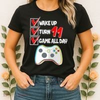 Wake Up Turn Eleven Game All Day 11th Birthday Women's T-Shirt thumb 2