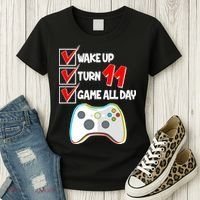 Wake Up Turn Eleven Game All Day 11th Birthday Women's T-Shirt thumb 3