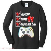 Wake Up Turn Eleven Game All Day 11th Birthday Kids Long Sleeve Shirt thumb 0