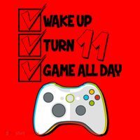 Wake Up Turn Eleven Game All Day 11th Birthday Santa Hat thumb 1