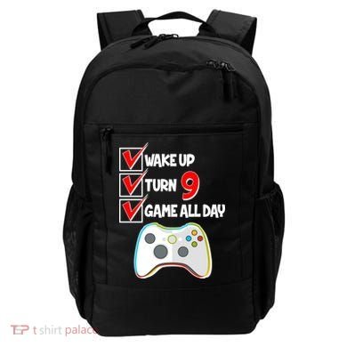 Wake Up Turn Nine Game All Day 9th Birthday Backpack
