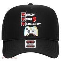 Wake Up Turn Nine Game All Day 9th Birthday Hat thumb 0
