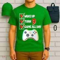 Wake Up Turn Nine Game All Day 9th Birthday T-Shirt thumb 6