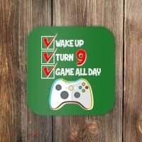 Wake Up Turn Nine Game All Day 9th Birthday Coaster thumb 0